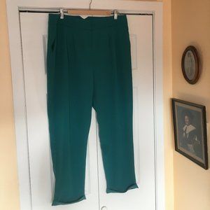 Teal, cropped trouser